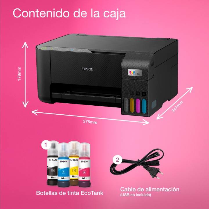 Multif Epson EcoTank ET-2860 A4 Color Negra(C11CJ67428)