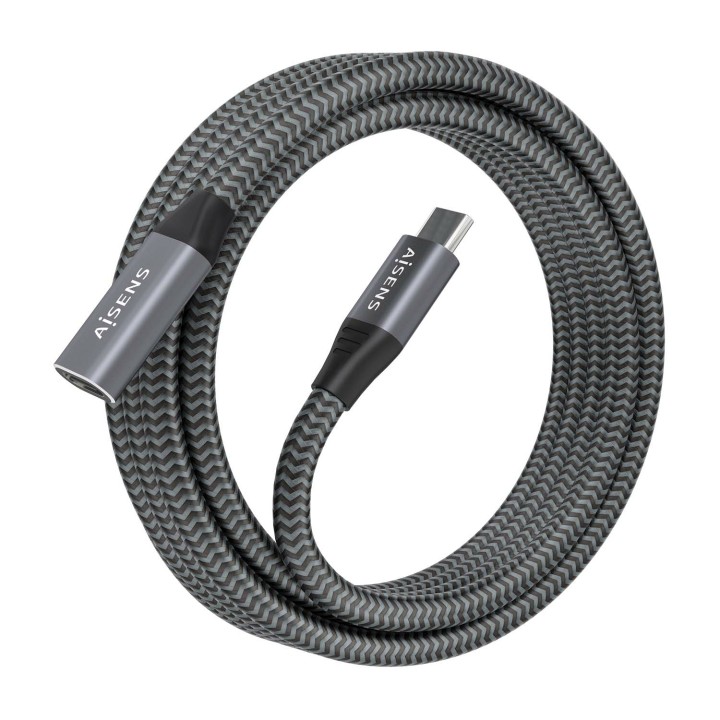 Cable AISENS USB-C/M a USB-C/H 2m Gris (A107-0636)
