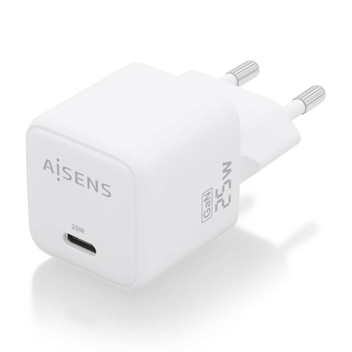 Cargador Pared AISENS GaN 25W USB-C (ASCH-25W1P012-W)