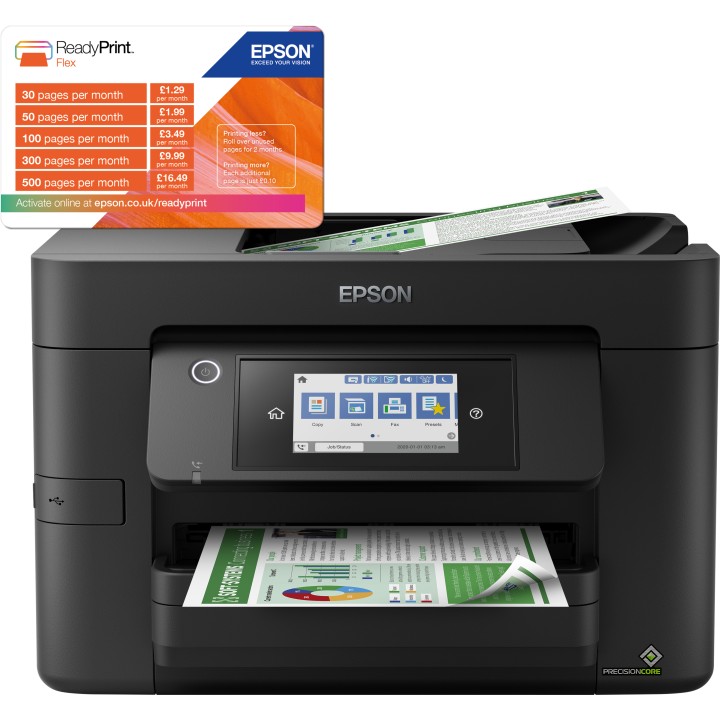 Multif Epson WF-4825DWF A4 Color Fax Negra (C11CJ06404)