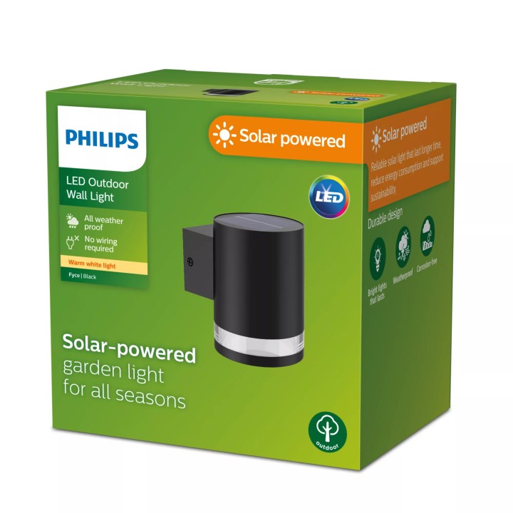Aplique Pared Philips Fyce Solar 1.5W (929003364701)