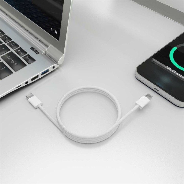 Cable AISENS USB-C/M a USB-C/M 2m Blanco (A107-0856)