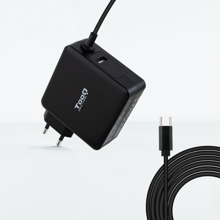 Cargador TooQ 90W USB-C PD 3.0 Negro (TQLC-USBC90PD)