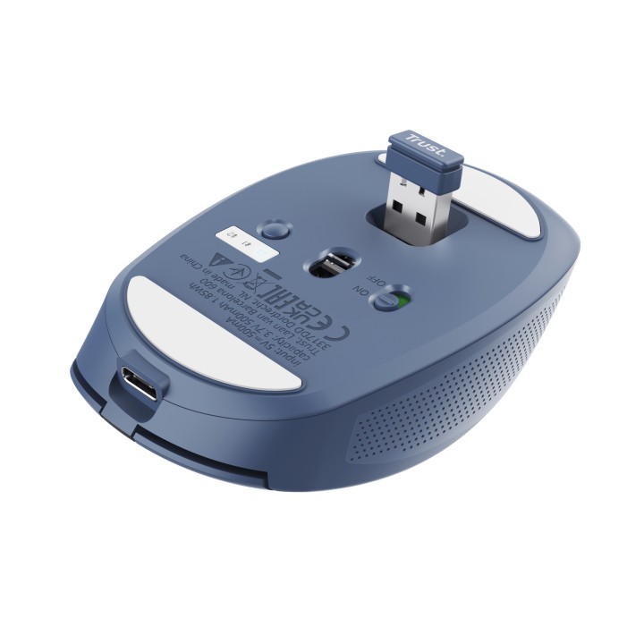 Ratón Trust Ozaa Óptico RF/Bluetooth Azul (24934)