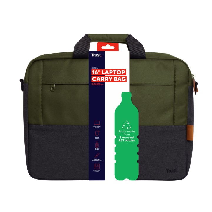 Maletin Trust Lisboa 16" Poliéster Verde (25245)