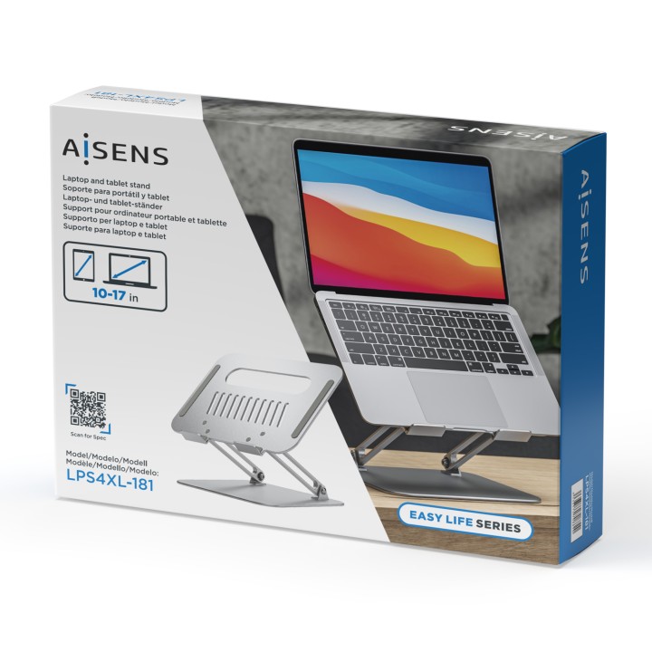 Soporte AISENS Portatil/Tablet 17" Plata (LPS4XL-181)
