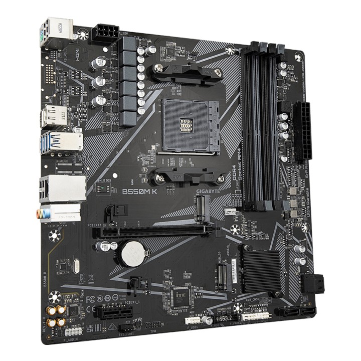 GIGABYTE B550M K:(AM4) 4DDR4 HDMI DP RJ45 mATX