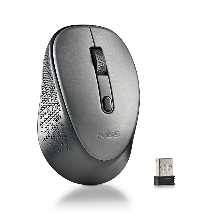 Ratón NGS Dew Gray Wireless 1600dpi Gris (DEWGRAY)