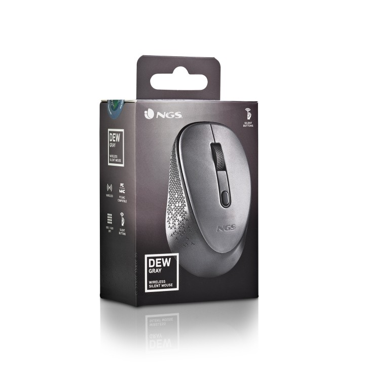 Ratón NGS Dew Gray Wireless 1600dpi Gris (DEWGRAY)