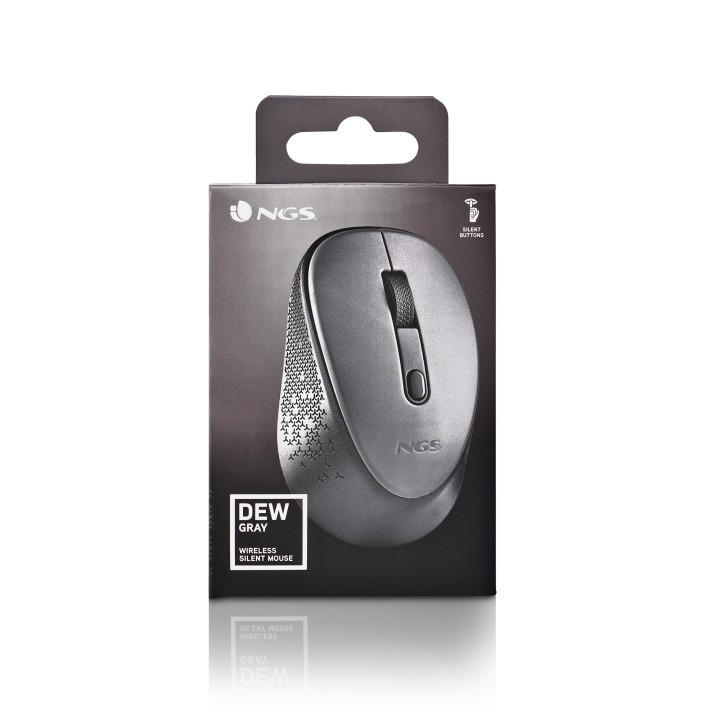 Ratón NGS Dew Gray Wireless 1600dpi Gris (DEWGRAY)