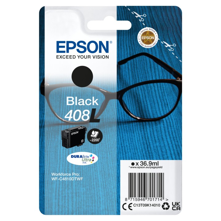 Tinta Epson 408L Negro 36.9ml 2200 páginas (C13T09K1401