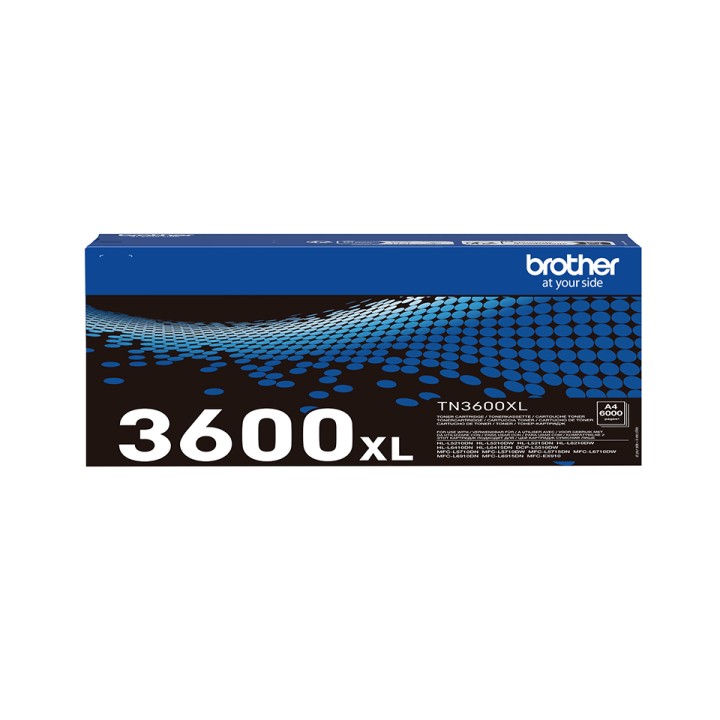 Toner BROTHER Negro 6000 páginas (TN3600XL)