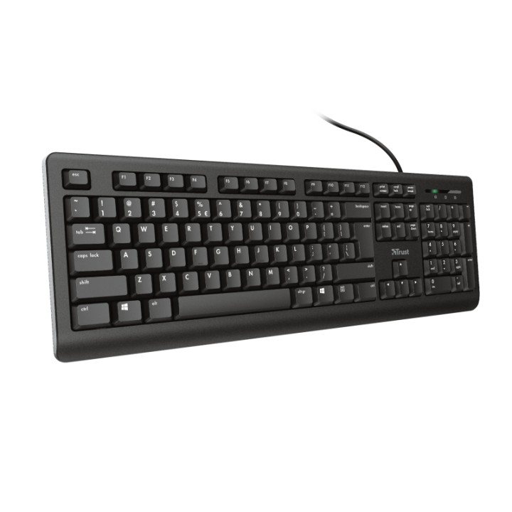 Teclado TRUST Primo Diestro QWERTY Negro (23883)