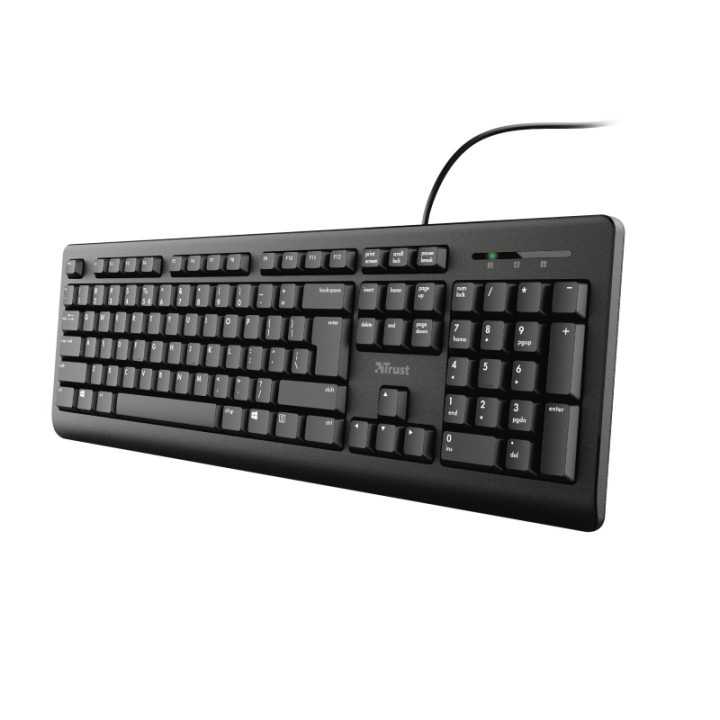 Teclado TRUST Primo Diestro QWERTY Negro (23883)