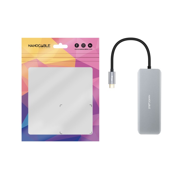 Dock Nanocable USB-C a 2xUSB/HDMI/PD Gris (10.16.1006)