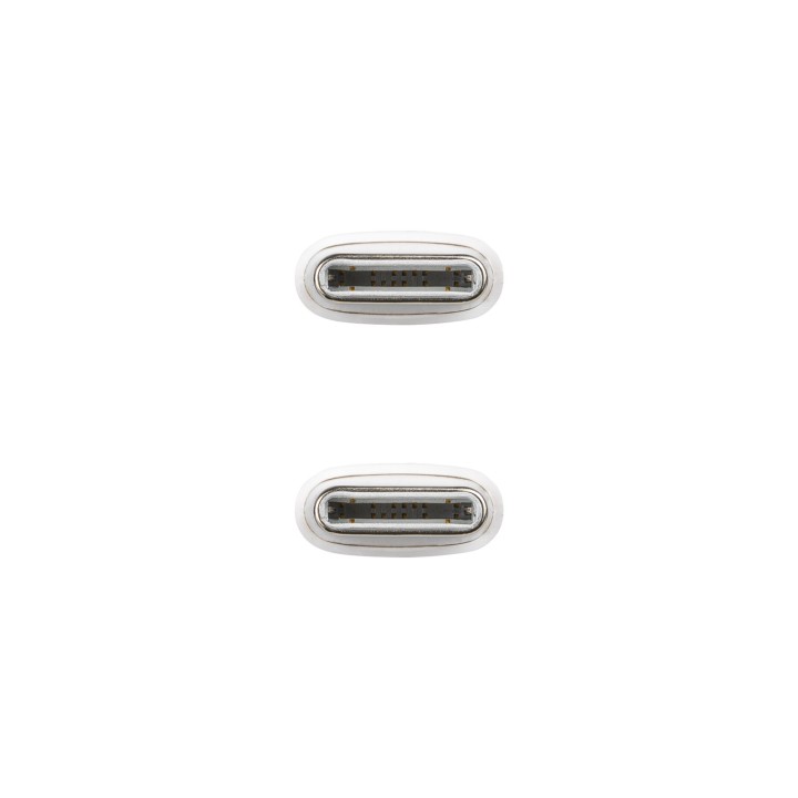 Nanocable USB-C/M-USB-C/M 60W 1m Blanco (10.01.6001-CO)