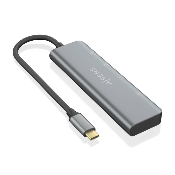 Hub AISENS USB-C a 2xUSB-A 2xUSB-C 15cm Gris(A109-0763)