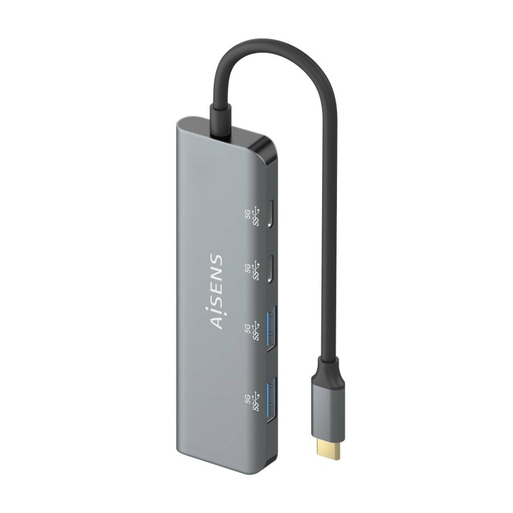 Hub AISENS USB-C a 2xUSB-A 2xUSB-C 15cm Gris(A109-0763)