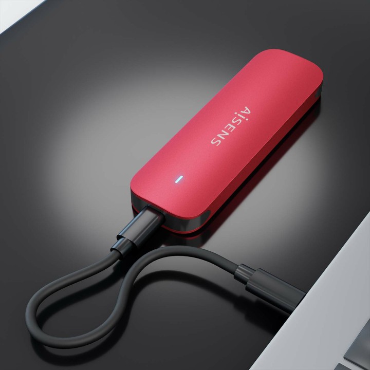 Caja SSD AISENS M.2 USB-C 3.1 Rojo (ASM2-027RED)