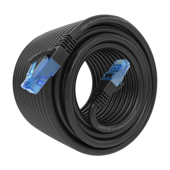Cable AISENS RJ45 Cat.6 UTP CCA 20m Negro (A135-0852)