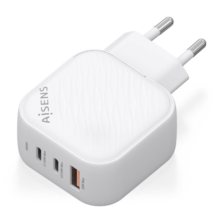 Cargador Pared AISENS USB-A 2USB-C 65W(ASCH-65W3P026-W)