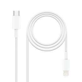Nanocable Lightning/M a USB-C/M 50cm Blanco(10.10.0600)