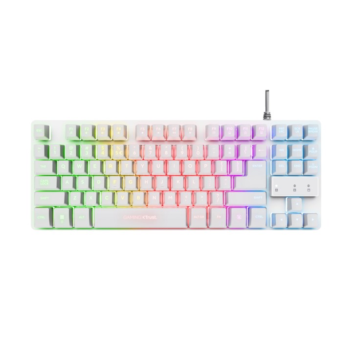 Teclado Gaming Trust GXT 833W Thado TKL Blanco (24739)