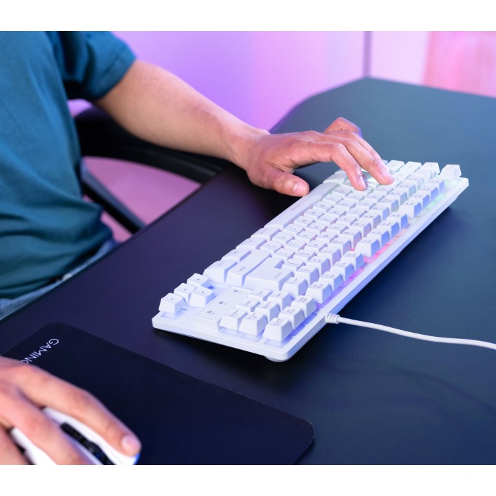 Teclado Gaming Trust GXT 833W Thado TKL Blanco (24739)