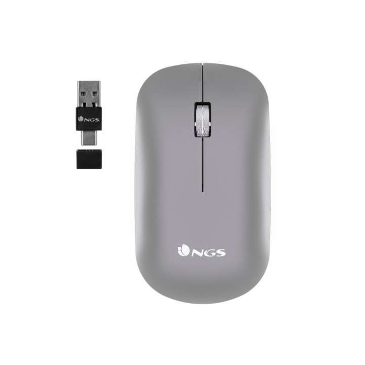Ratón NGS Óptico Bluetooth 5.1 2400dpi Gris (SNOOP-RB)