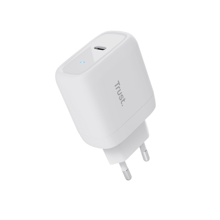 Cargador Trust Maxo 1xUSB-C 45W Pared Blanco (25138)