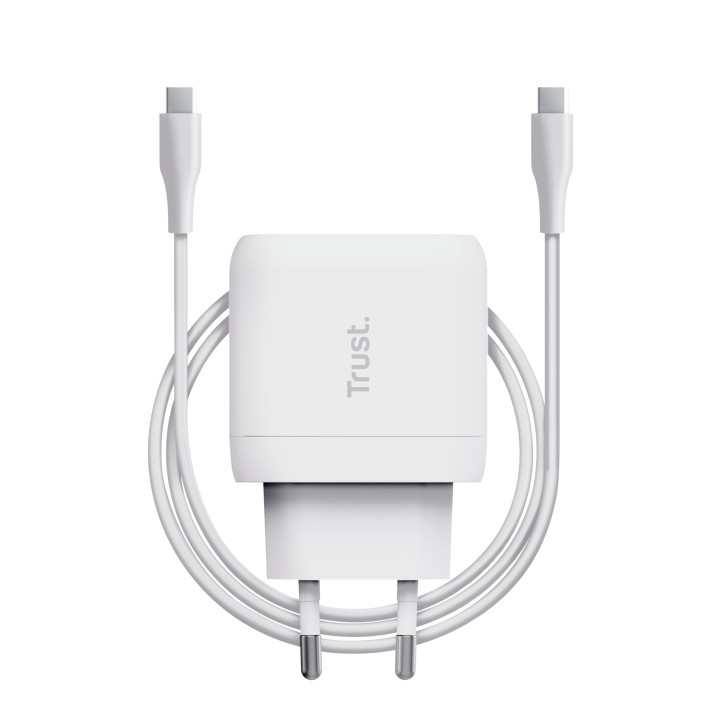 Cargador Trust Maxo 1xUSB-C 45W Pared Blanco (25138)