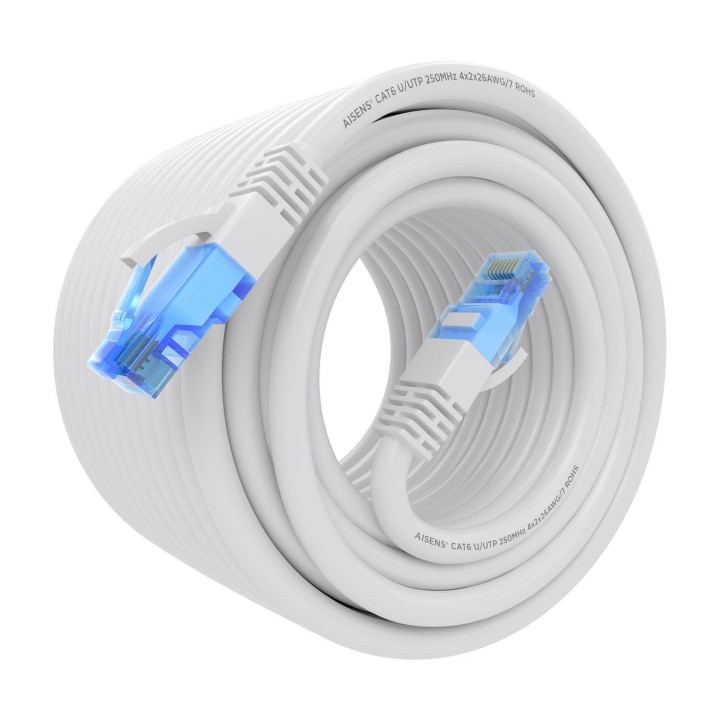 Cable AISENS RJ45 Cat.6 UTP CCA 20m Blanco (A135-0828)