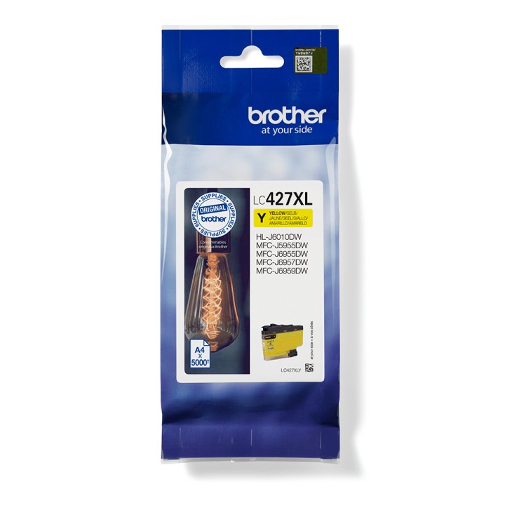Tinta BROTHER XL Amarillo 5000 páginas (LC427XLY)