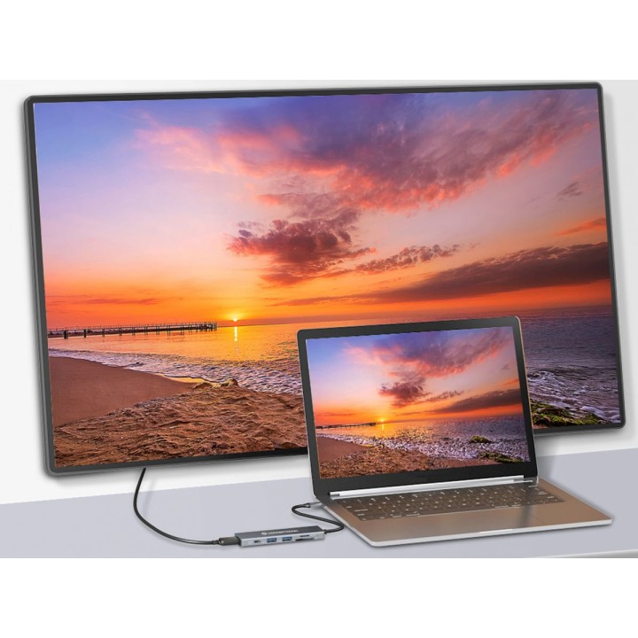 Dock CONCEPTRONIC 6en1 USB-C a HDMI/USB/SD/TF (DONN23G)