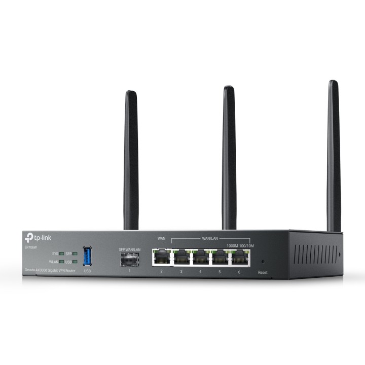 Router TP-Link AX3000 Omada DualBand VPN Negro (ER706W)