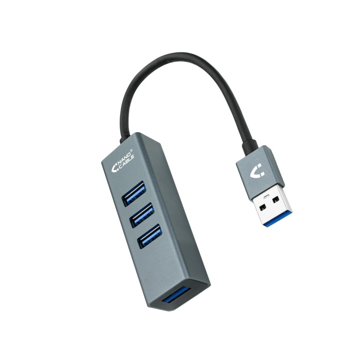 Hub Nanocable USB-A 3.0 a 4xUSB-A 3.1 Gris (10.16.4402)