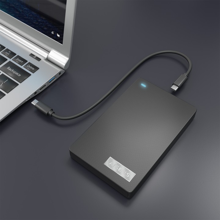 Caja Externa AISENS 2.5" SATA USB-C Negra (ASE-2541B)