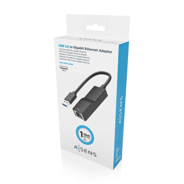 Adaptador AISENS USB-A 3.0/M a RJ45/H 15cm (A106-0766)