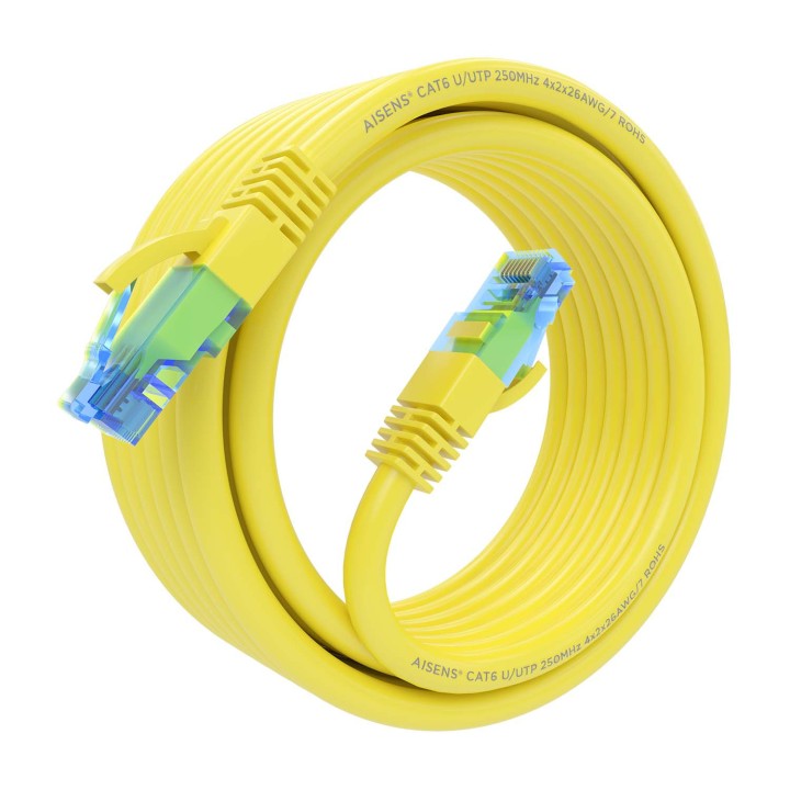 Cable AISENS RJ45 Cat.6 UTP CCA 4m Amarillo (A135-0837)
