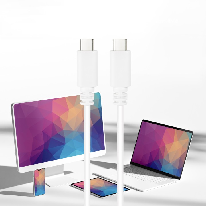 Nanocable USB-C/M a USB-C/M 1m Blanco (10.01.2301-W)