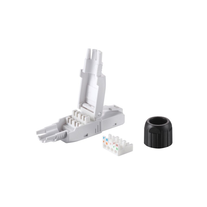 Conector EQUIP RJ45 Cat6a Kit 5 Negro/Blanco (EQ121162)