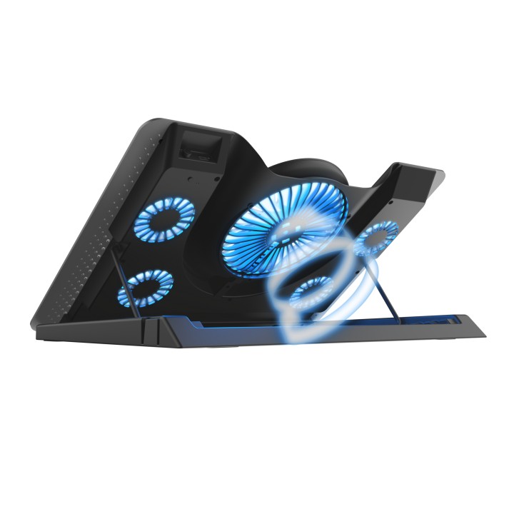 Soporte Trust GXT 1125 LED 17" 5 Ventiladores (23581)