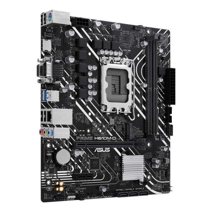 ASUS PRIME H610M-D: (1700) 2DDR5 VGA HDMI RJ45 mATX