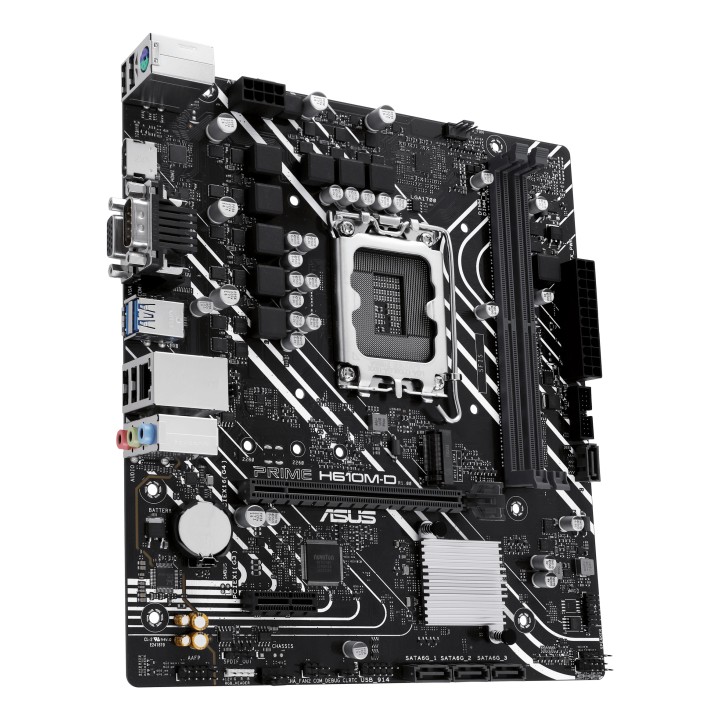 ASUS PRIME H610M-D: (1700) 2DDR5 VGA HDMI RJ45 mATX