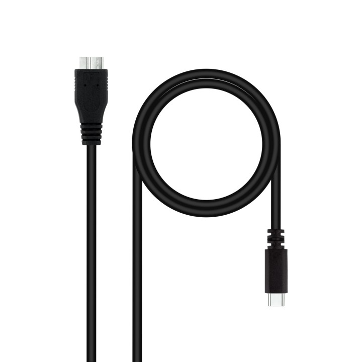 Nanocable USB-C/M a mUSB/M 1m Negro (10.01.1201-BK)