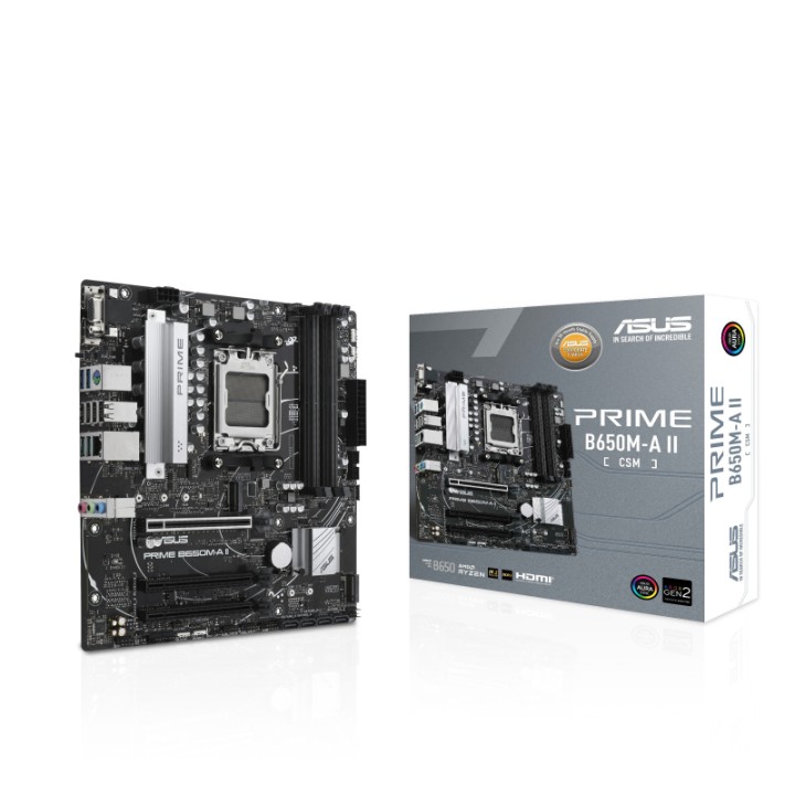ASUS PRIME B650M-A II-CSM:(AM5) 4DDR5 DP HDMI VGA mATX