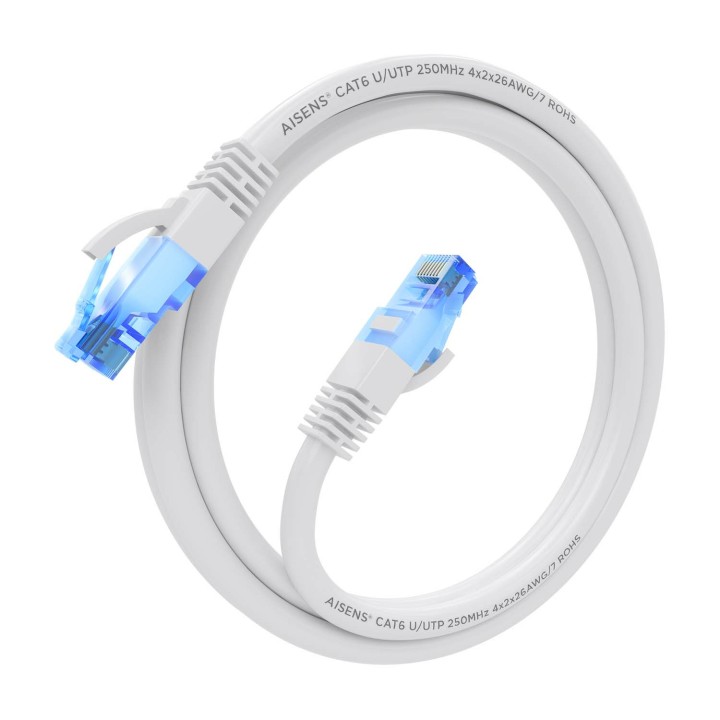 Cable AISENS RJ45 Cat.6 UTP CCA 1m Blanco (A135-0819)
