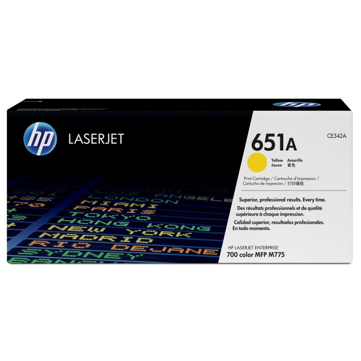 Toner HP LaserJet 651A Amarillo 16000 páginas (CE342A)