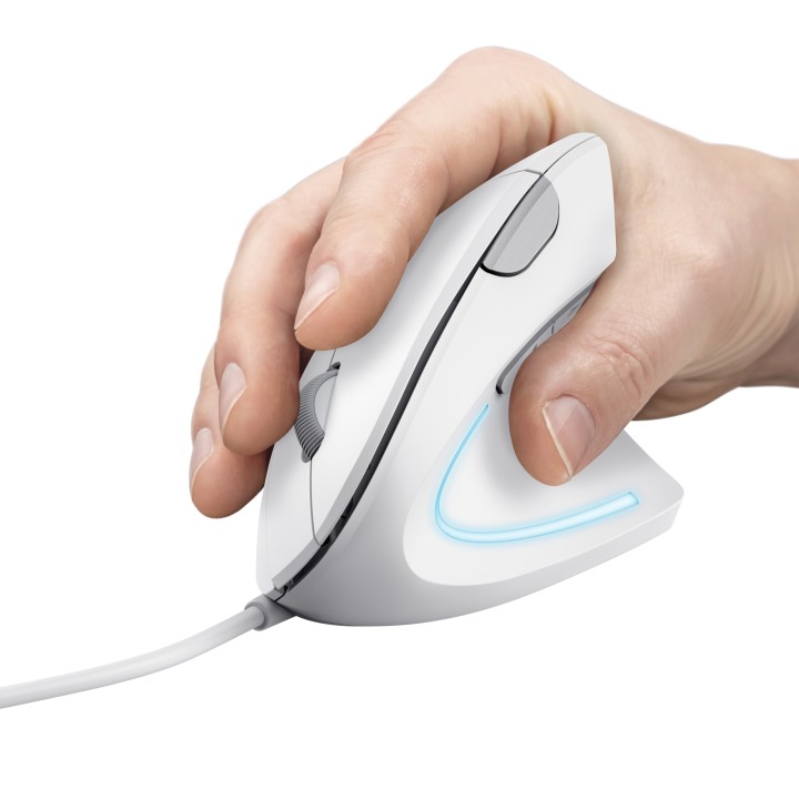 Ratón Vertical Trust Verto Óptico USB-A Blanco (25133)