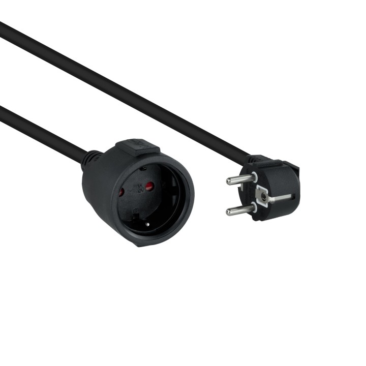 Nanocable Schuko/H a Schuko/M 5m Negro (10.22.0605-BK)